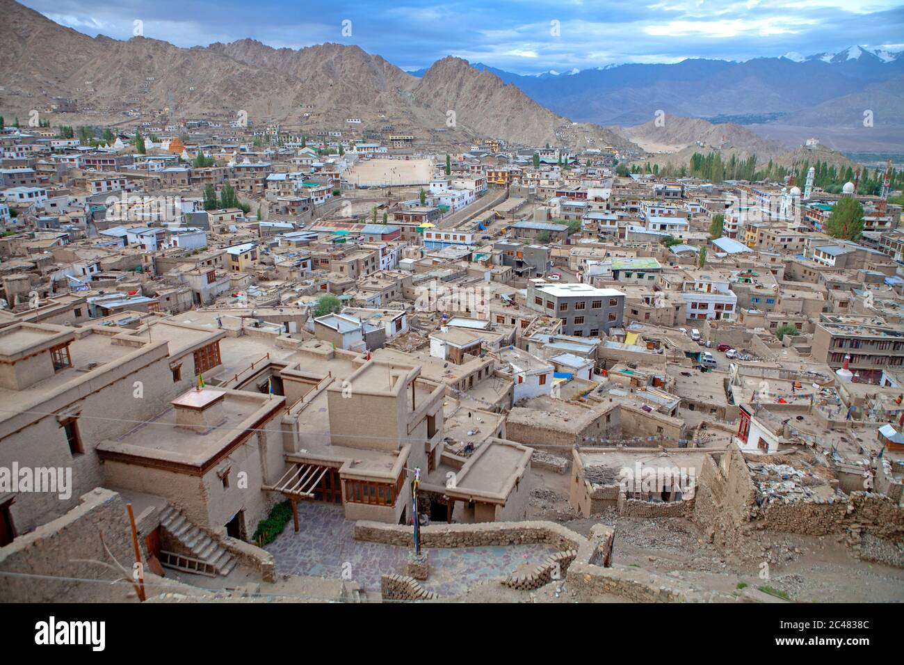 Die ladakh Stadt Leh Stockfoto