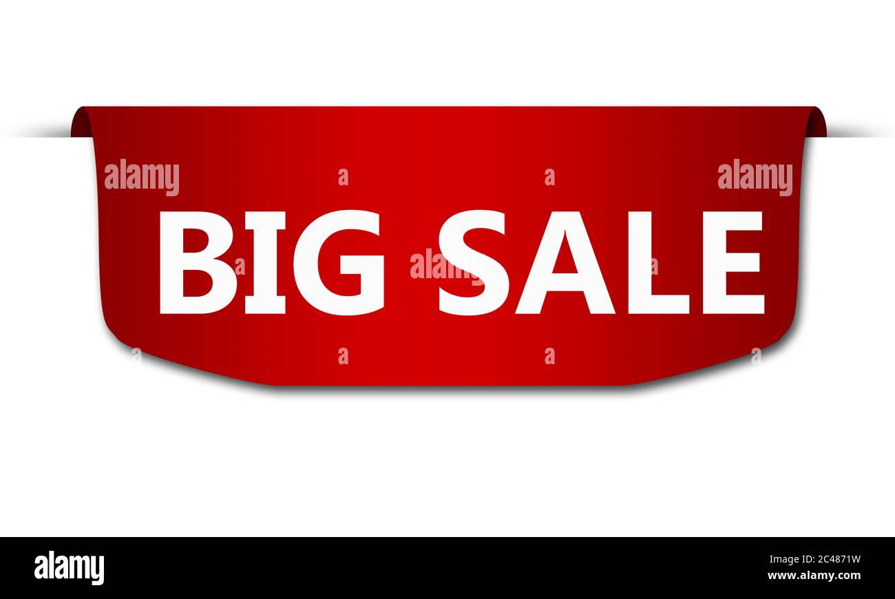 Sale Banner isoliert mit großen Verkauf Text, 3d-Rendering Stockfoto