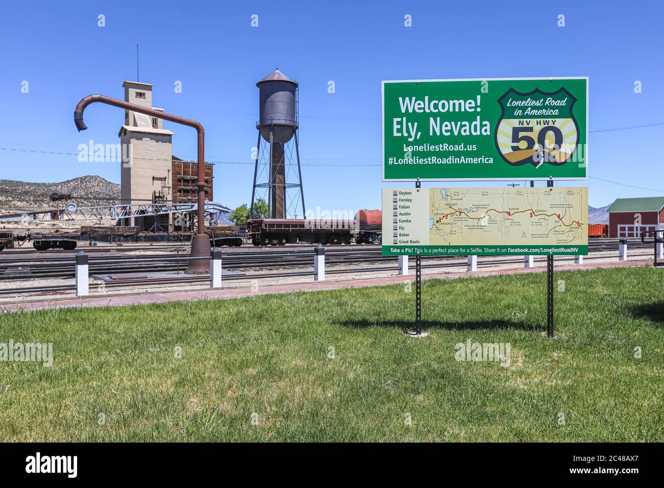 ELY, NEVADA, USA 25. Mai 2020 Ein Willkommensschild am Northern