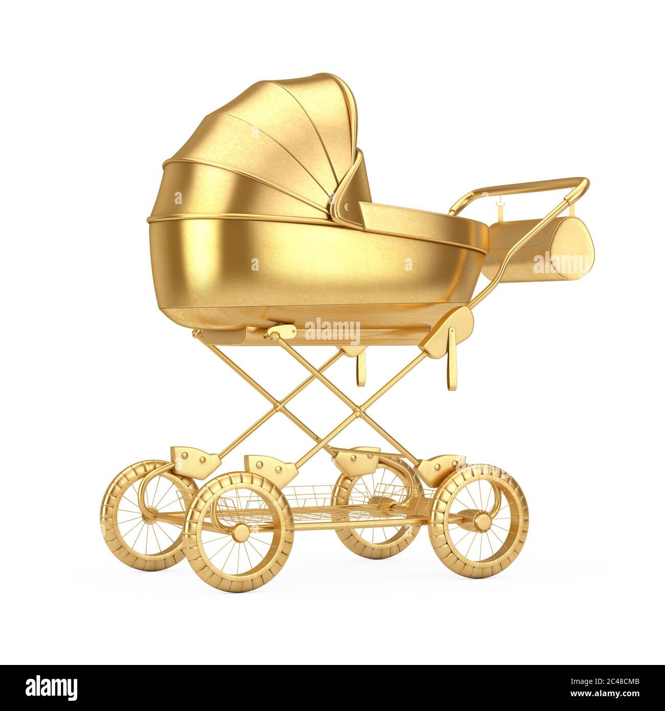 Modern Baby Golden Carriage Kinderwagen Kinderwagen Mock up auf