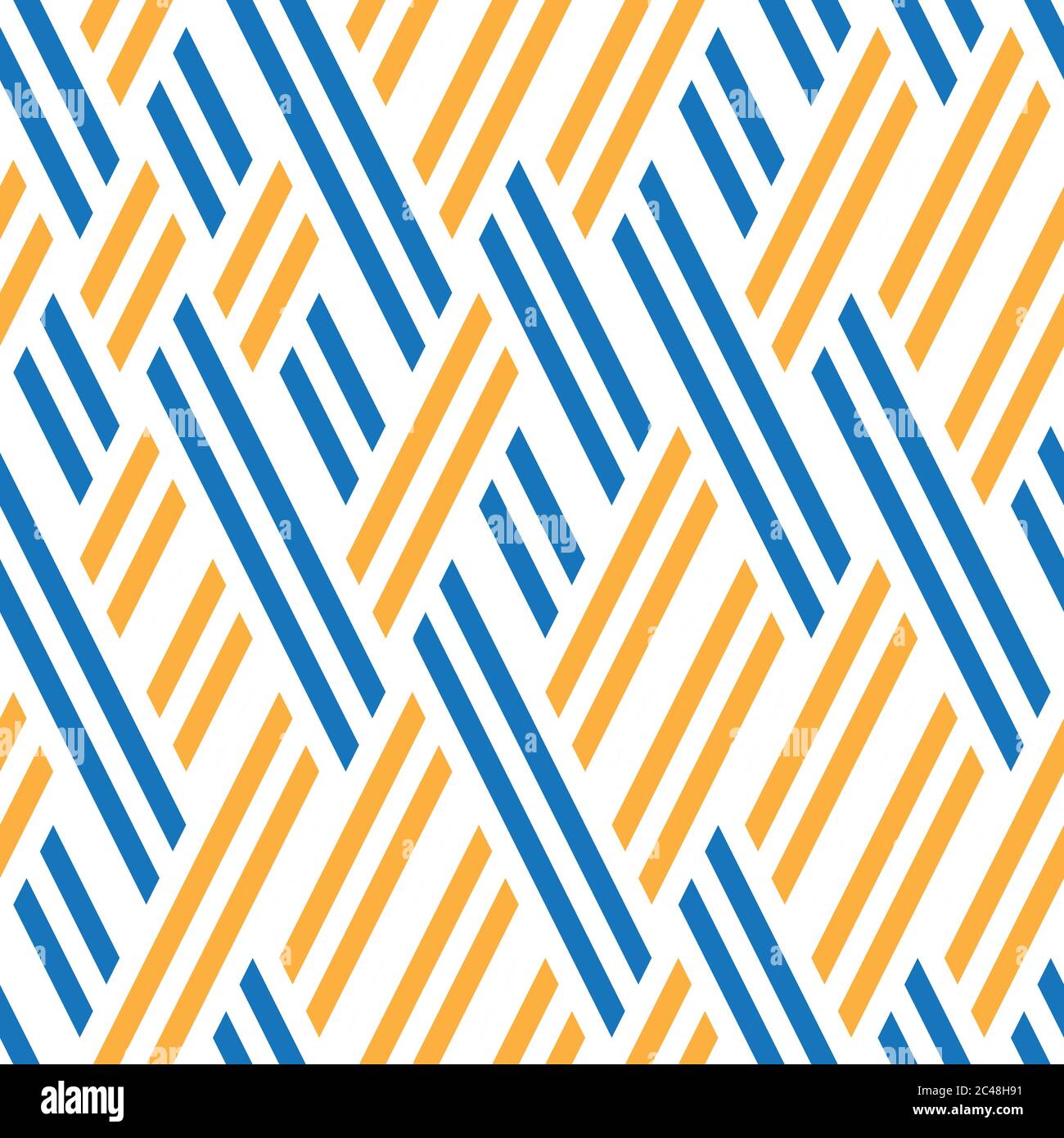 Geometrisches Muster in Orange und Blau Stock Vektor