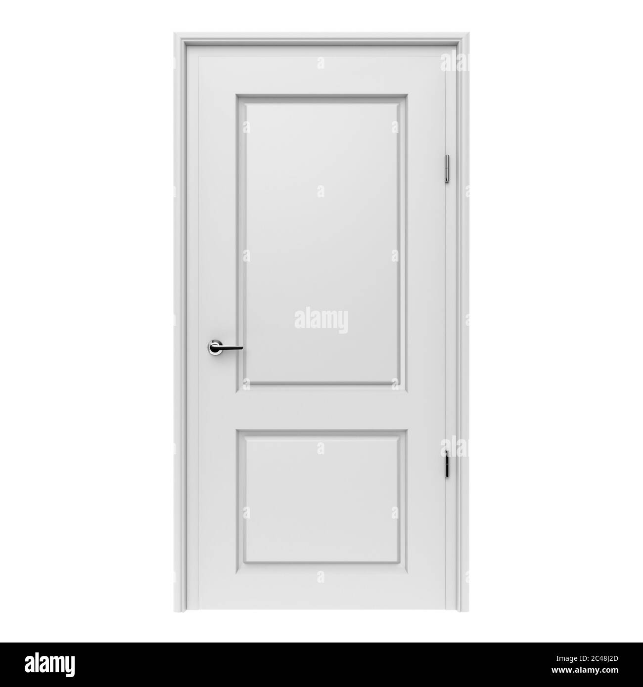 Weiße Tür. 3d-Rendering-Illustration Stockfoto