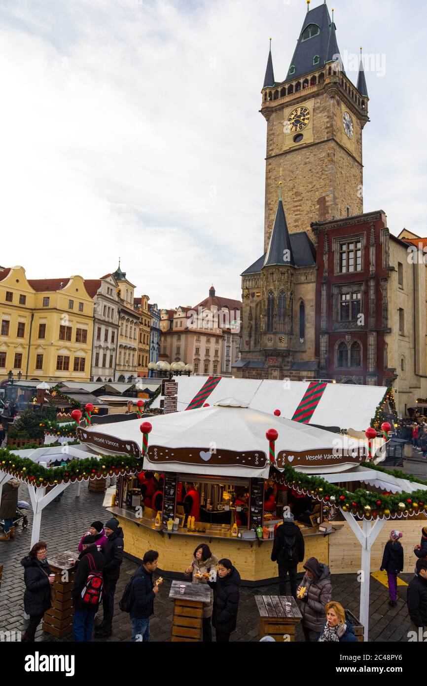 Altstadt Prag zu Weihnachten Stockfoto