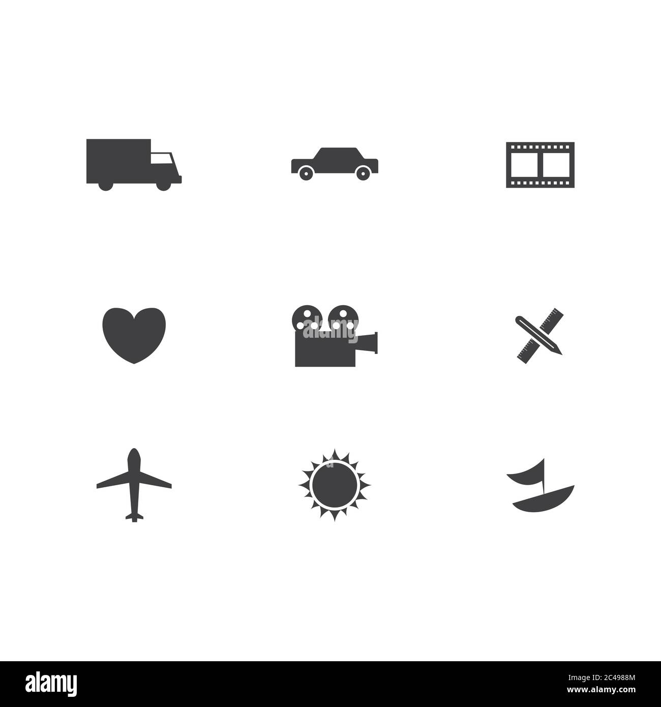 Website element Symbole für Web Design. Modernen Elementen der Website Icon Set. Vektordatei in Schichten für einfache Bearbeitung Stock Vektor