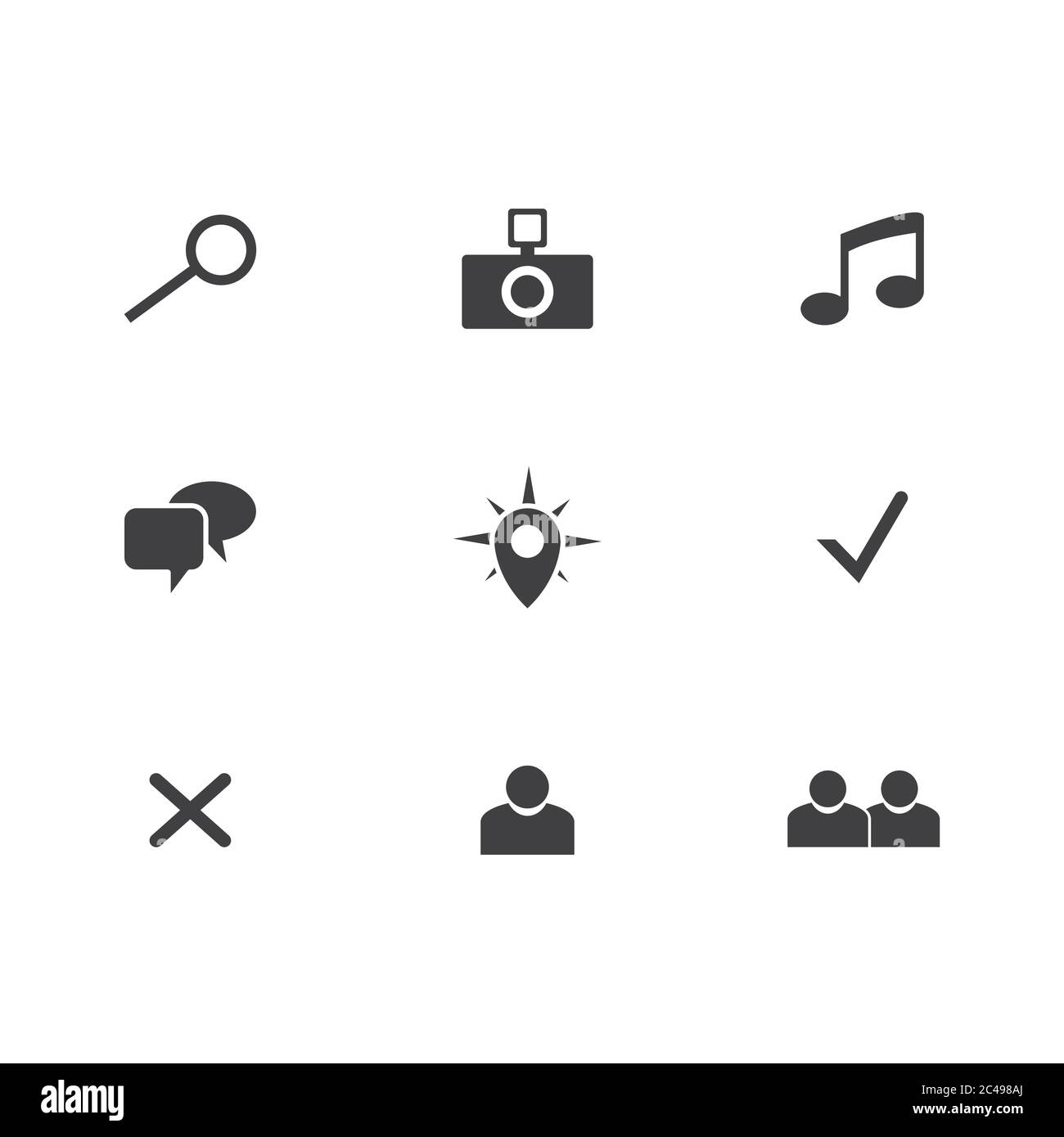 Website element Symbole für Web Design. Modernen Elementen der Website Icon Set. Vektordatei in Schichten für einfache Bearbeitung Stock Vektor