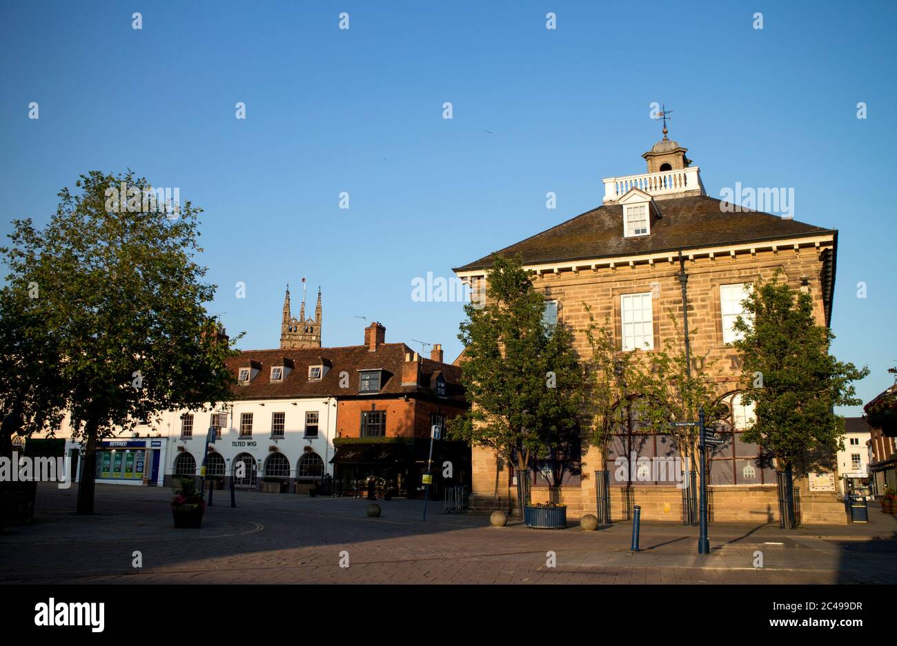 Market Place and County Museum, Warwick, Warwickshire, England, Großbritannien Stockfoto