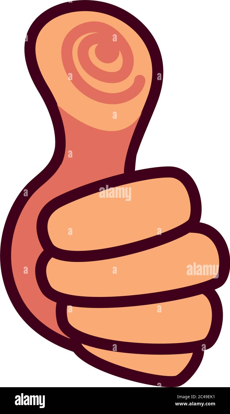 Cartoon Hand mit Daumen nach oben Vektor Illustration Design Stock Vektor
