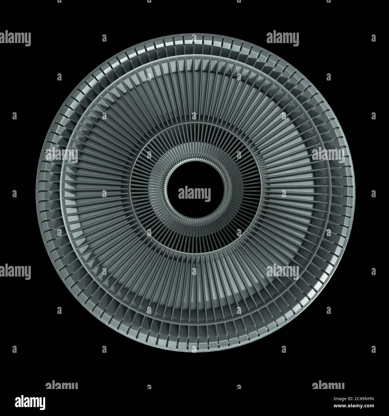 Sci-Fi Mechanisches, Robotergetriebe Isoliert Auf Schwarzem Hintergrund Stockfoto