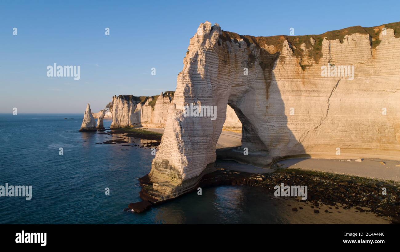 Die Klippen von Etretat, Normandie, Frankreich Stockfoto