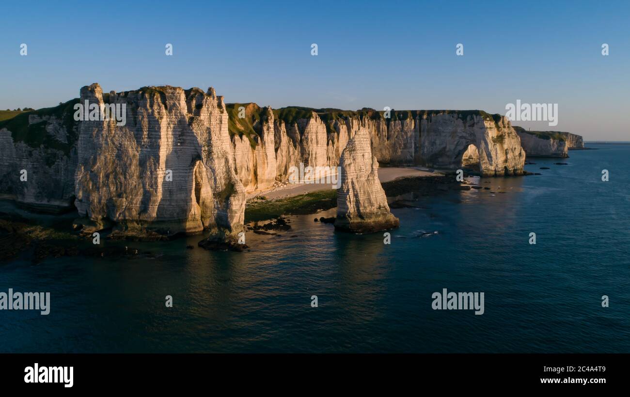 Die Klippen von Etretat, Normandie, Frankreich Stockfoto