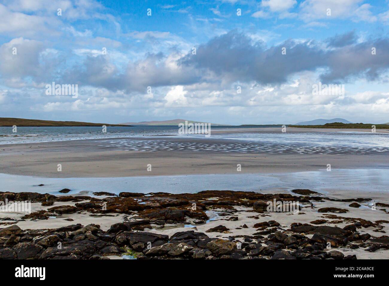Die idyllischen Clachan Sands auf der Insel North Uist in den Äußeren Hebriden Stockfoto