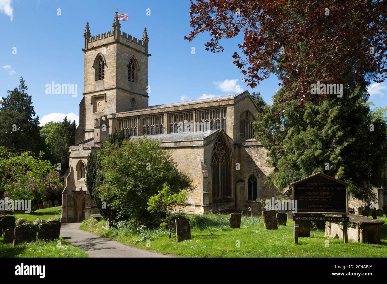 Pfarrkirche St. Mary the Virgin, Chipping Norton, Cotswolds, Oxfordshire, England, Vereinigtes Königreich, Europa Stockfoto