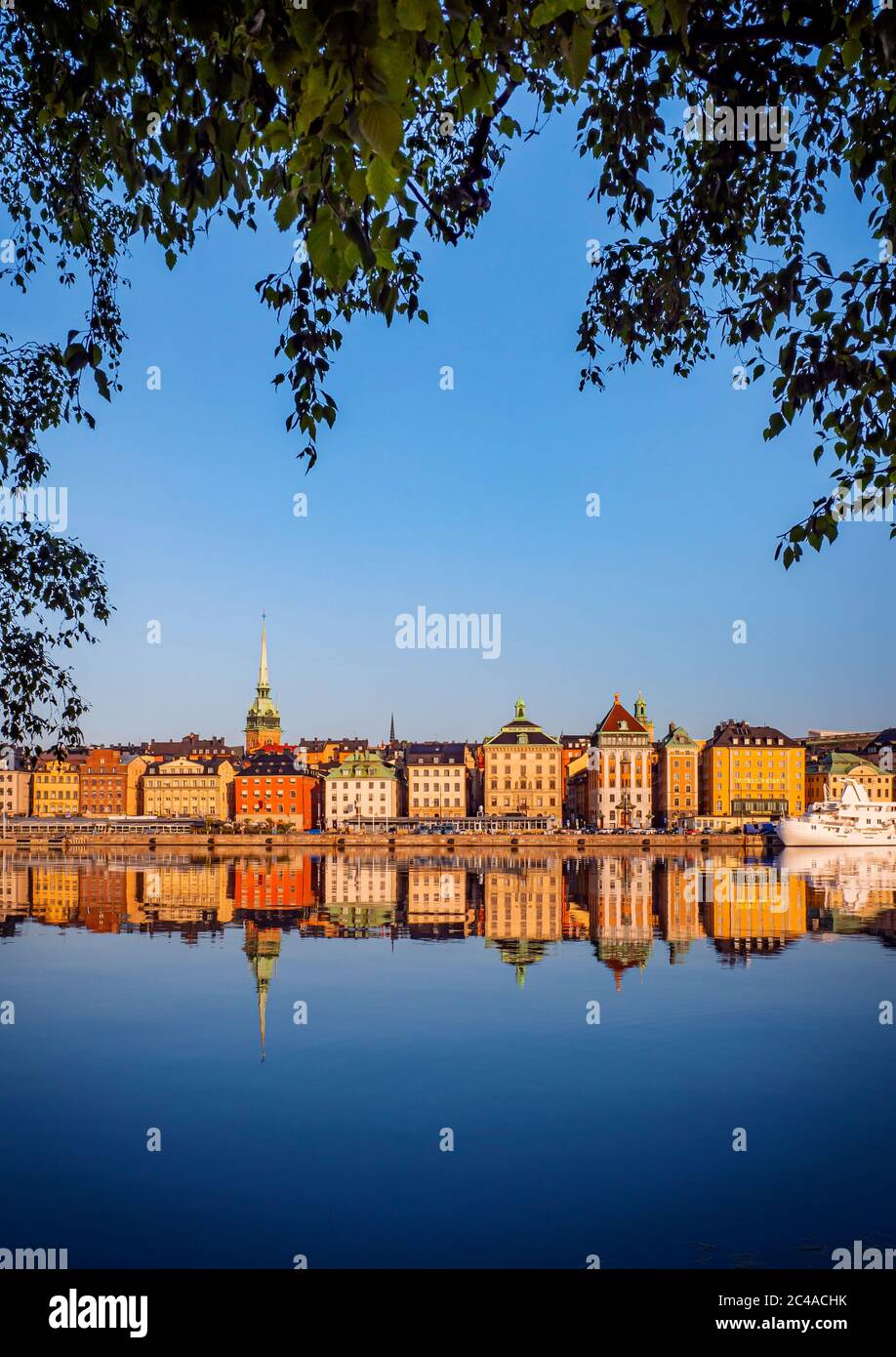 Blick auf Stockholm Schweden am frühen Morgen Stockfoto