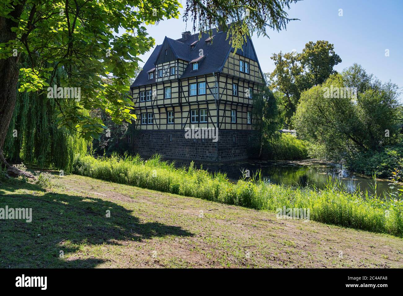 Gladbeck - Blick auf das Wasserhaus auf Schloss Wittringen, Nordrhein-Westfalen, Deutschland, 25.06.2020 Stockfoto