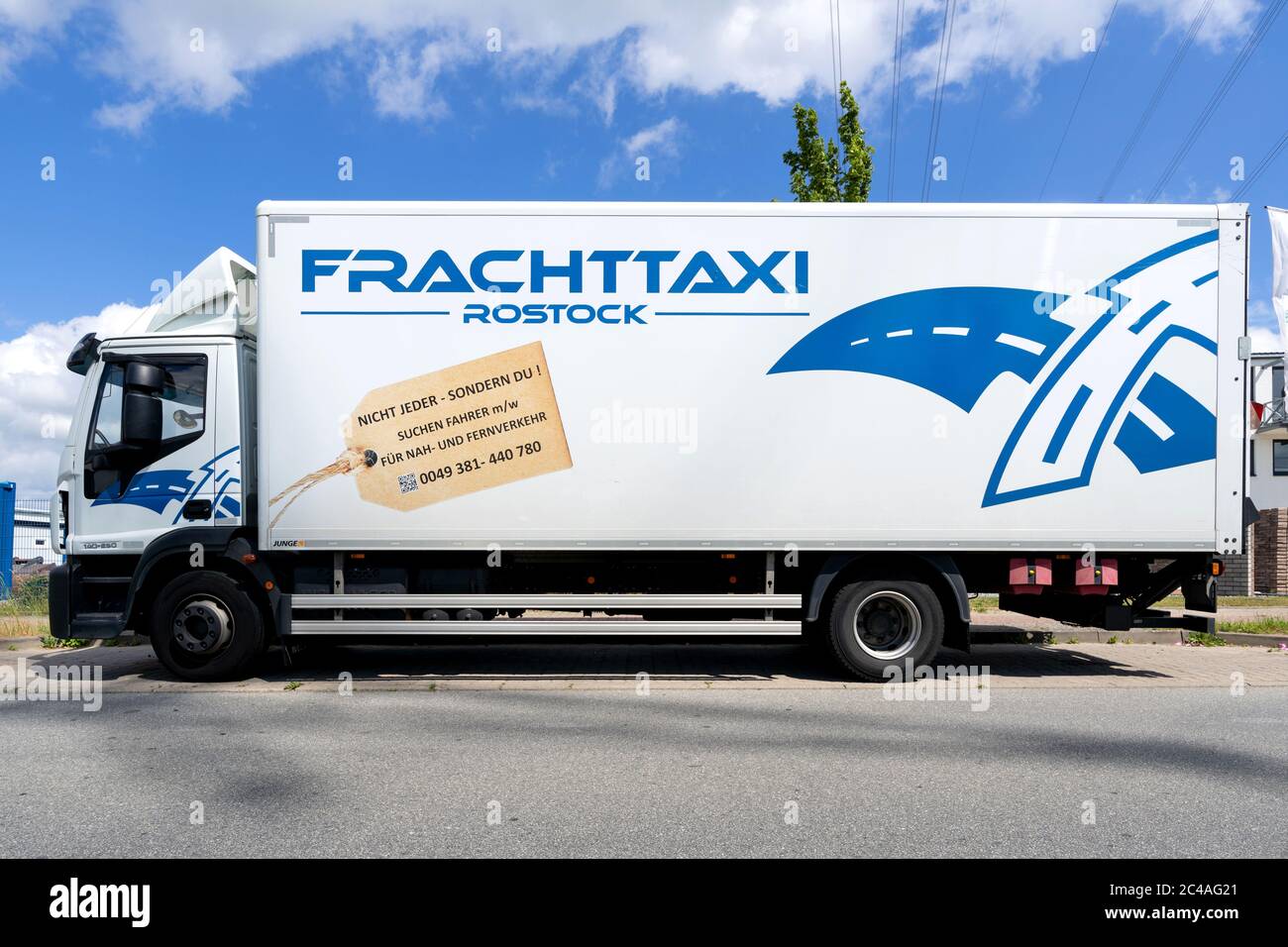 Iveco Eurocargo von Frachttaxi Rostock Stockfoto