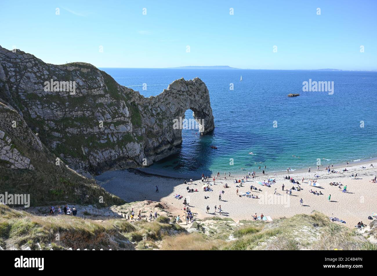 Durdle Door an der Dorset Jurassic Küste. Stockfoto