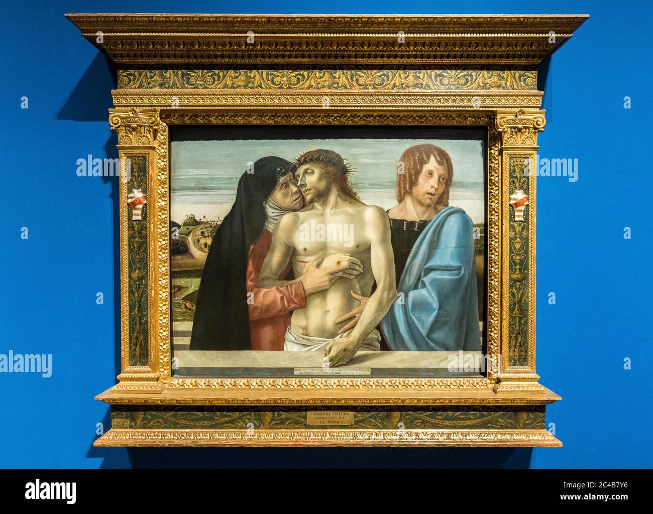 Pieta, Gemälde von Giovanni Bellini, 1430 - 1516, Renaissance, Pinacoteca di Brera, Mailand, Lombardei, Italien Stockfoto