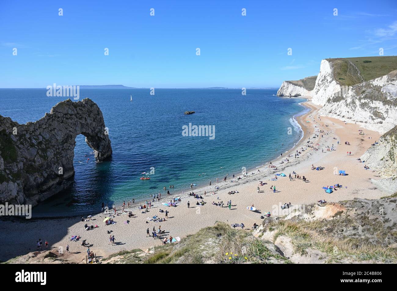 Durdle Door an der Dorset Jurassic Küste. Stockfoto