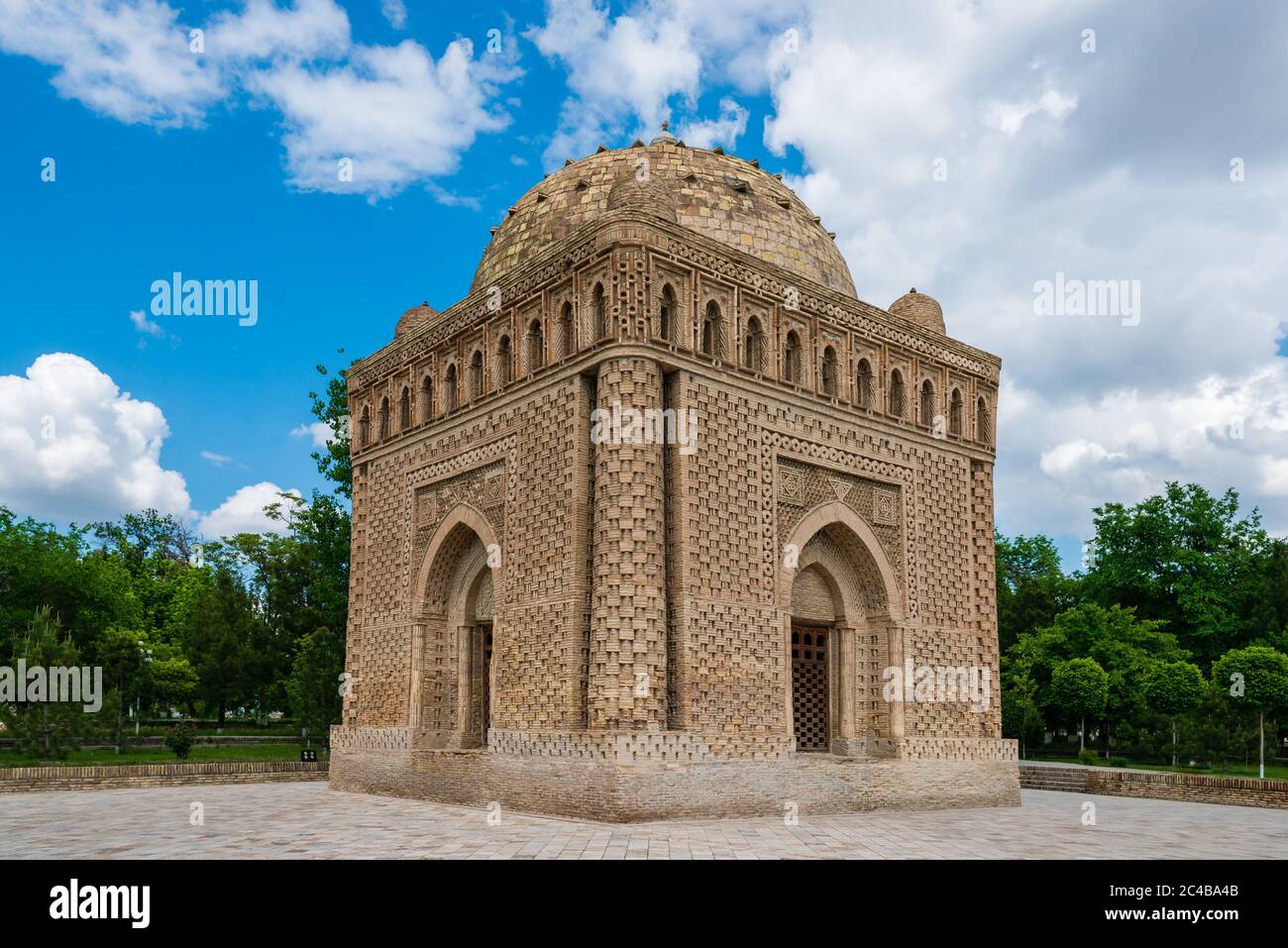 Buchara, Usbekistan, Alte Denkmäler von Buchara von architektonischen Perle auf der Seidenstraße. Ismail Samani Grab Stockfoto