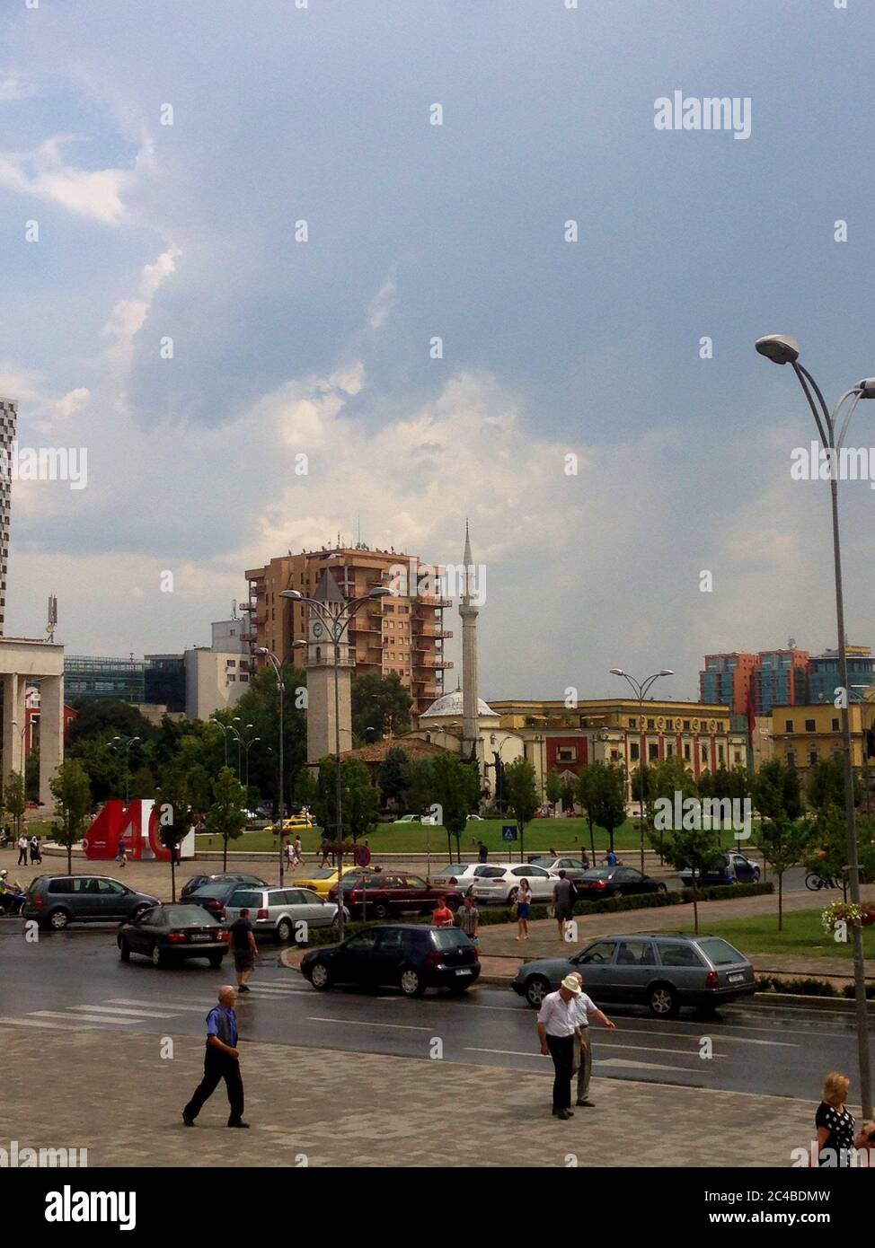 Tirana Innenstadt Stockfoto