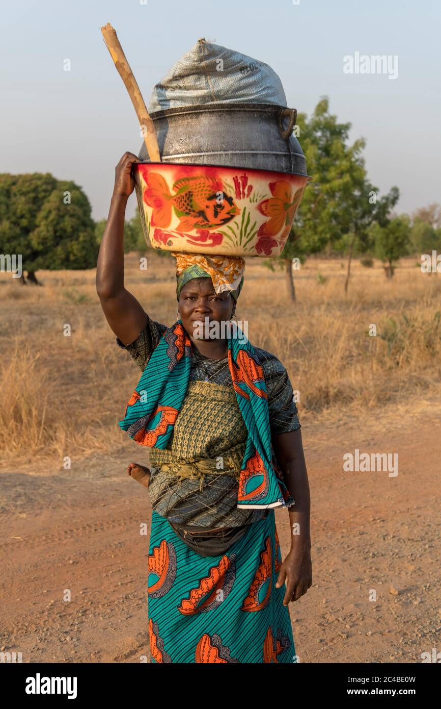Togolese Frau in der Provinz Savanes, togo Stockfoto