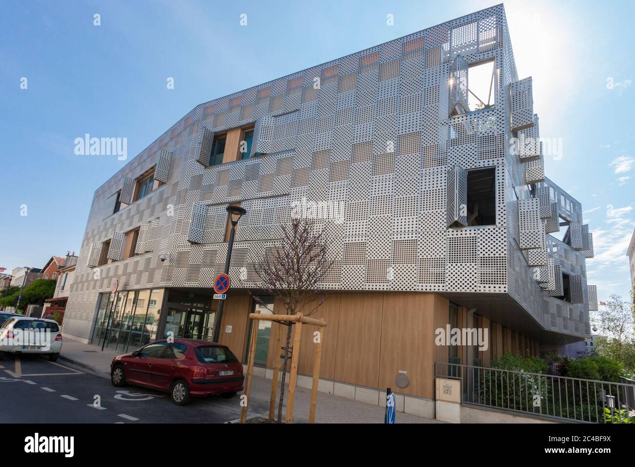 New Louise Michel Municipal Health Centre, Romainville, Frankreich, Europa. Stockfoto