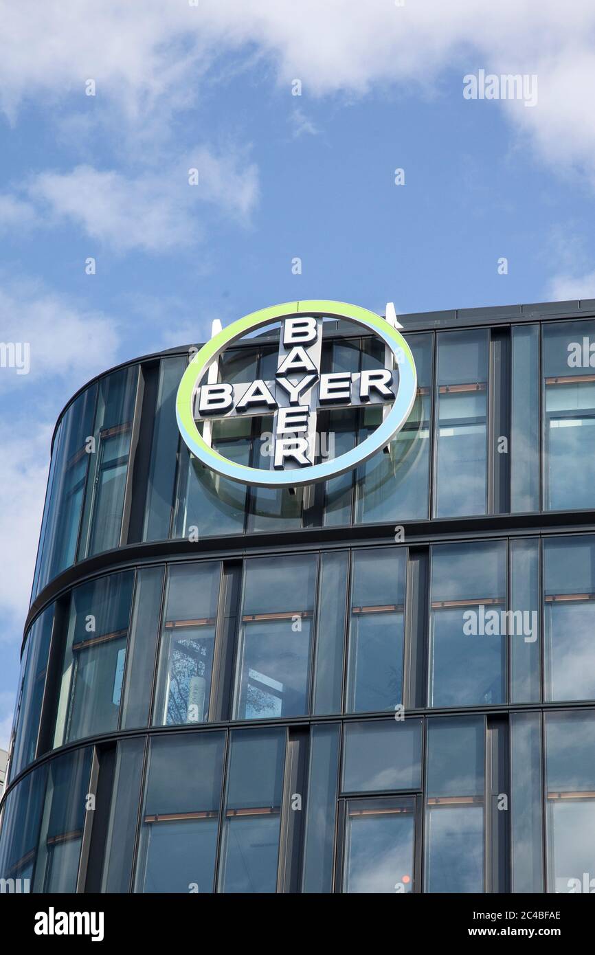 Bayer France Hauptsitz in La Garenne-Colombes, Europa, Frankreich. Stockfoto