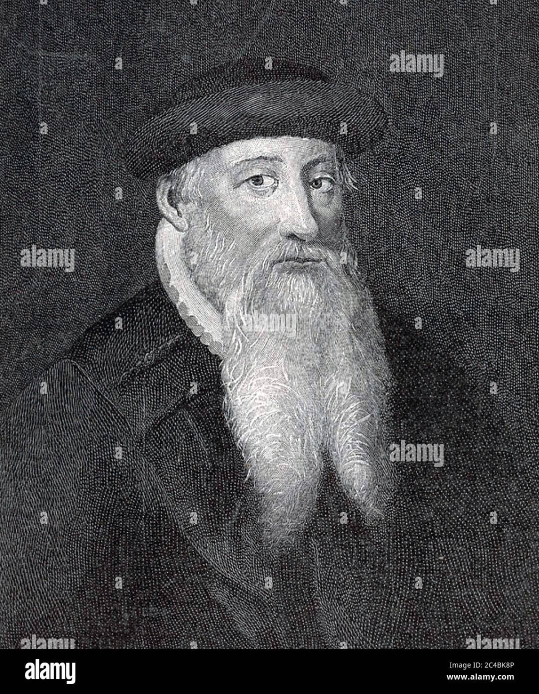 JOHANNES GUTENBERG (c 1400-1468) Deutscher Goldschmied und Pionier-Drucker von beweglichem Typ. Stockfoto