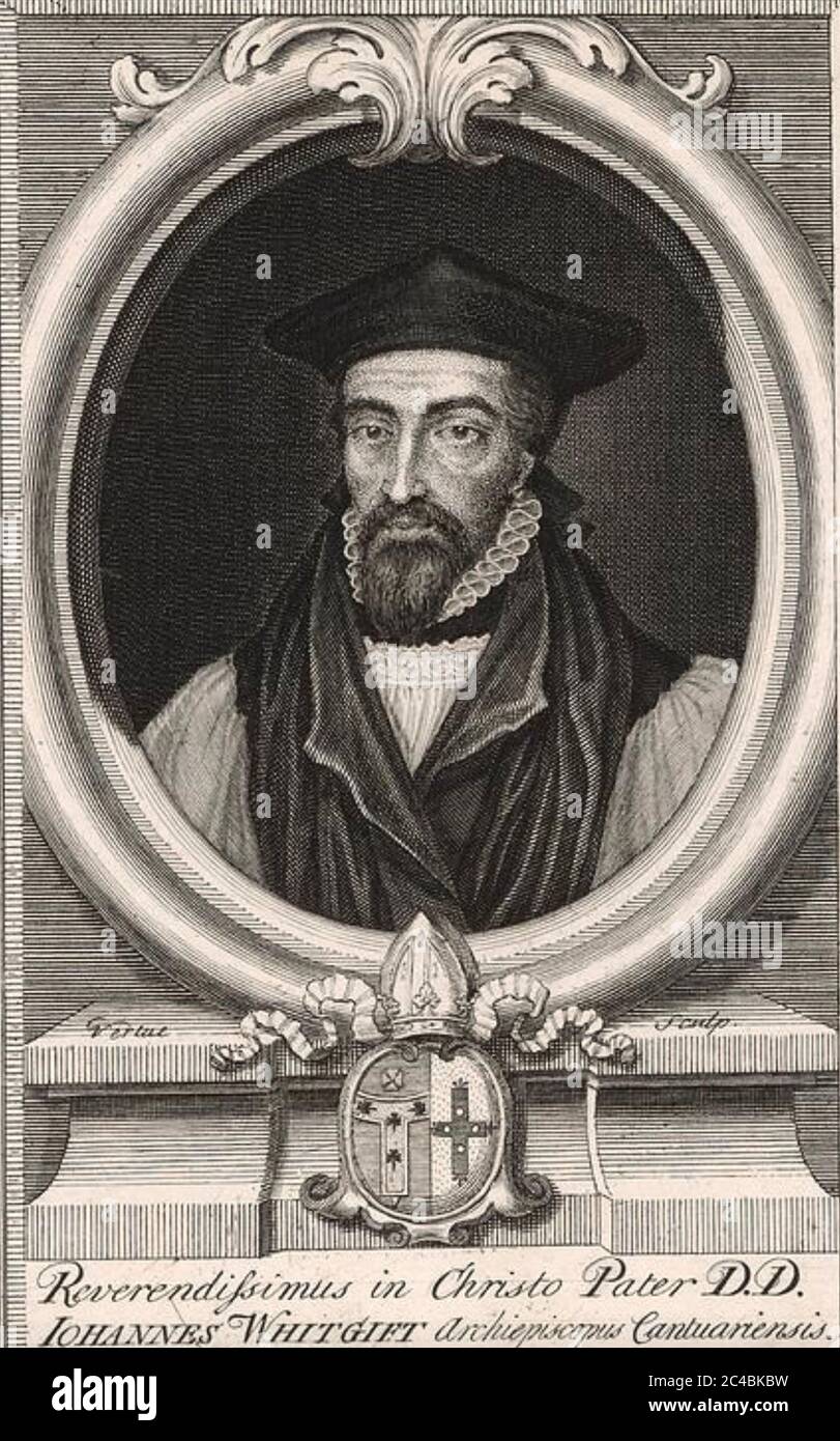 JOHN WHITGIFT (c 1530-1604) Erzbischof von Canterbury Stockfoto