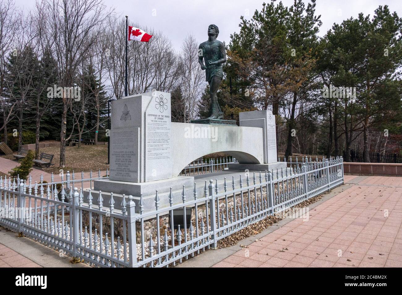 Das Terry Fox Memorial Auf Dem Trans Canada Highway In Thunder Bay Ontario Canada Stockfoto