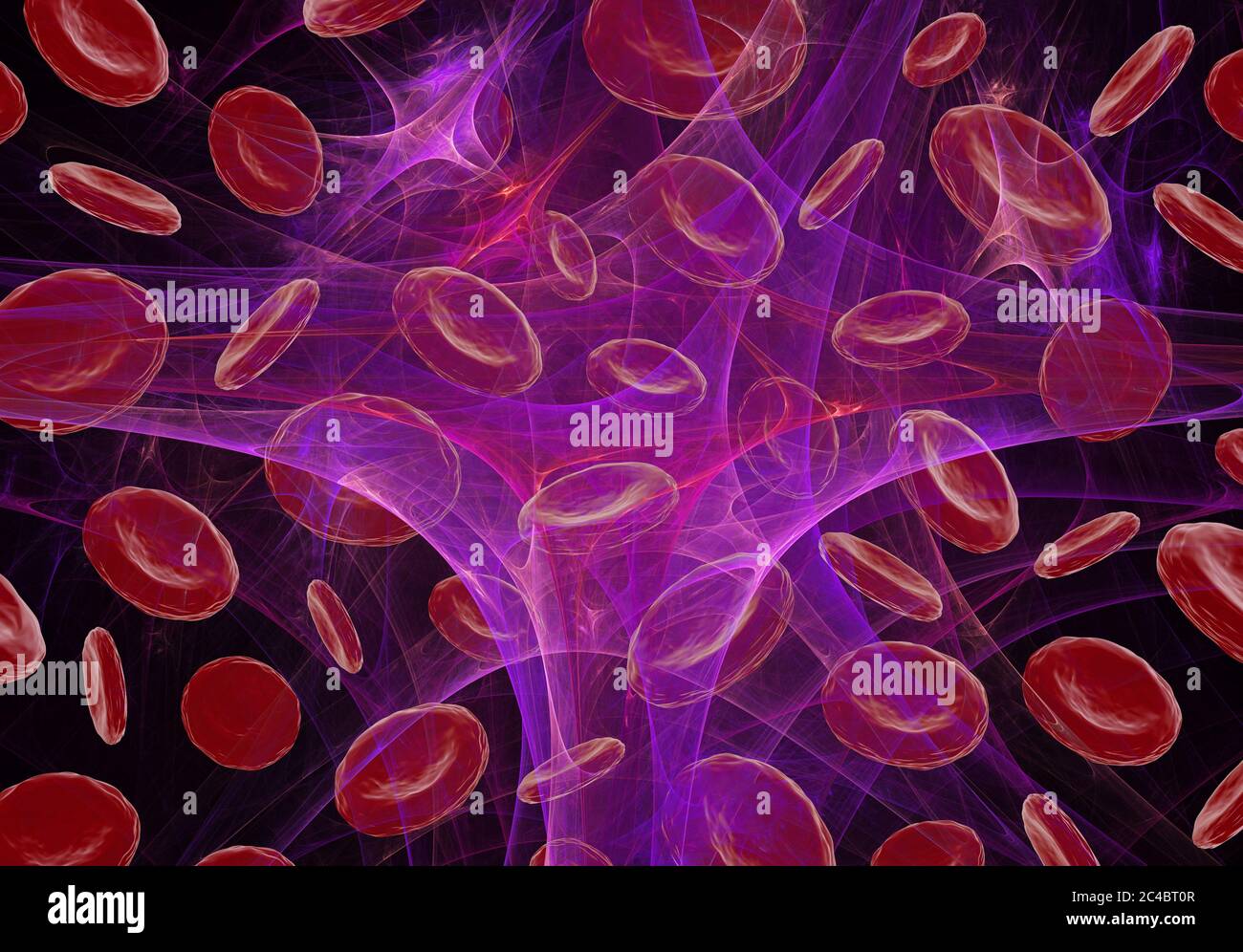 3d-Darstellung eines Blutgerinnsels Stockfoto