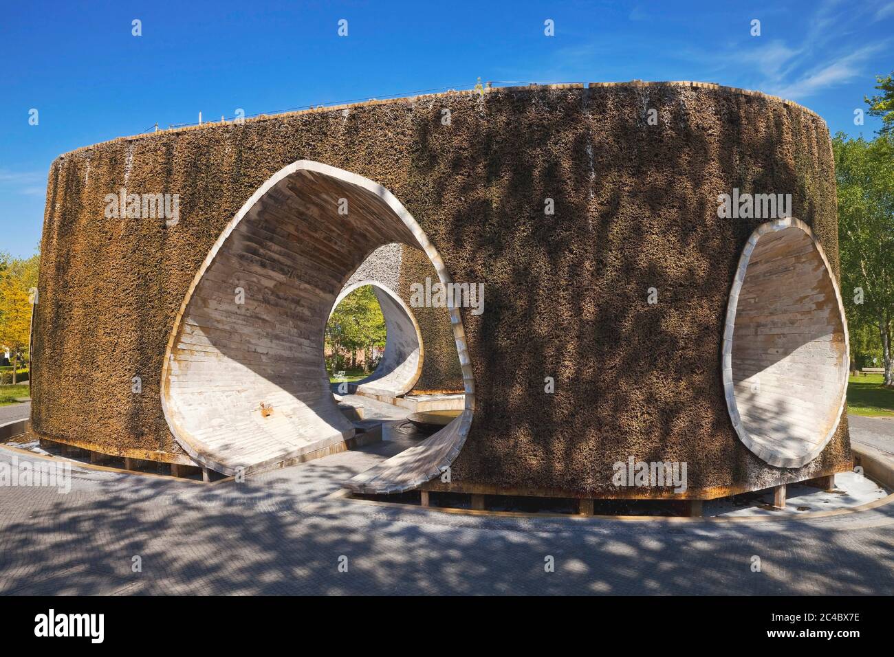 Kurpark mit Graduierturm SoleArena, Deutschland, Niedersachsen, Bad Essen Stockfoto