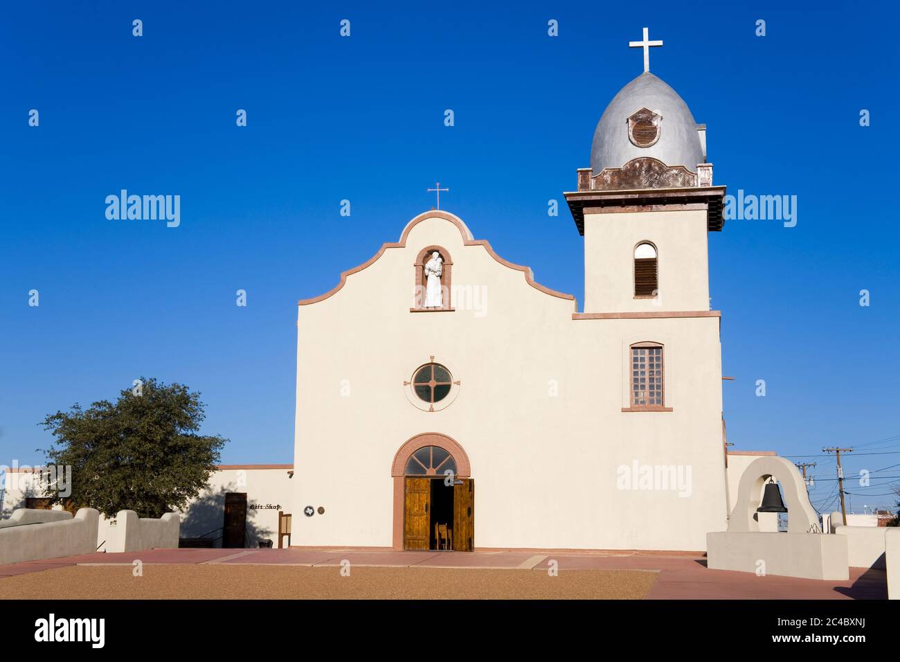 Ysleta Mission auf dem Tigua Indianerreservat, El Paso, Texas, USA Stockfoto