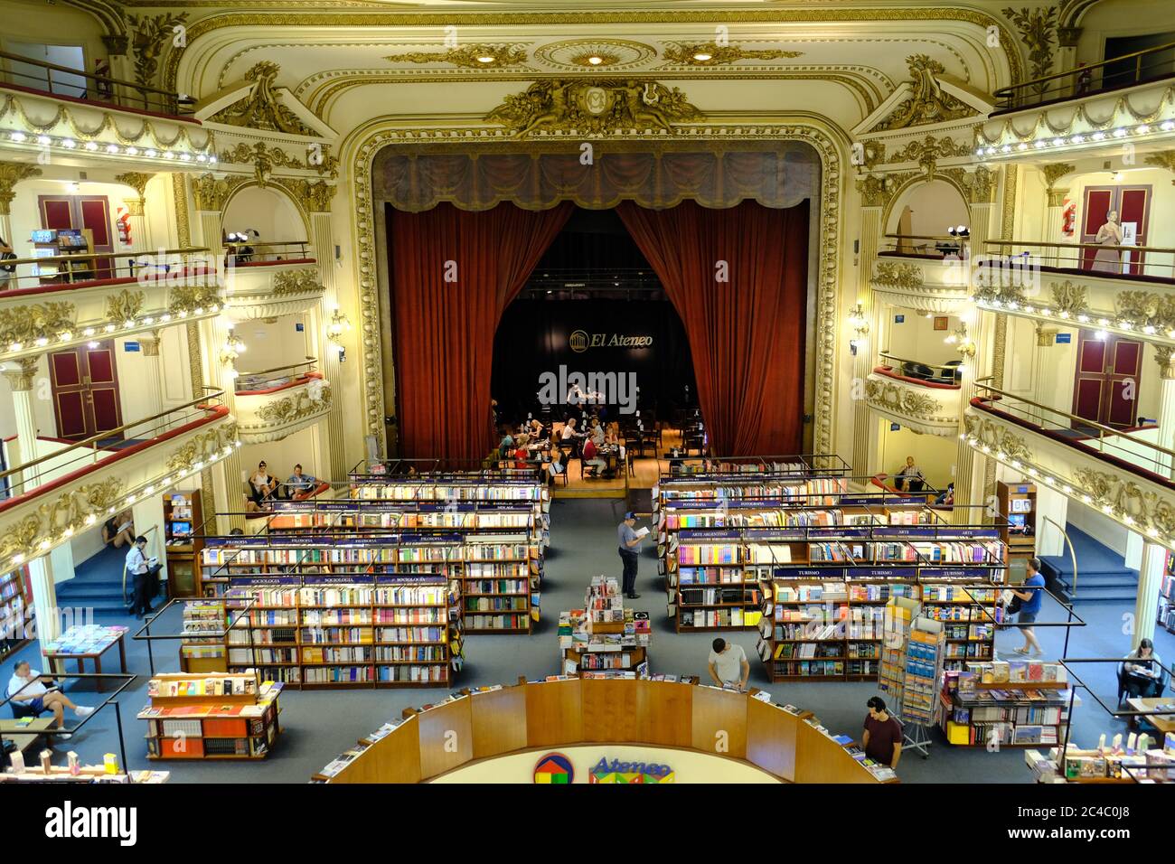 Argentinien Buenos Aires - El Ateneo Grand Splendid verwandtes Theater in ein Buchgeschäft Stockfoto