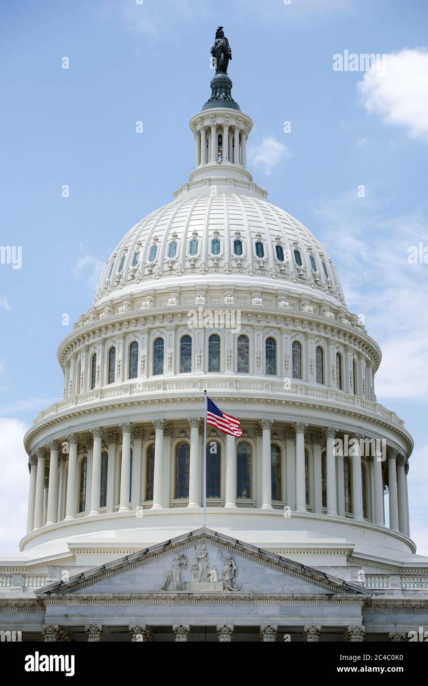 Die Kapitolkuppel der Vereinigten Staaten in Washington, DC Stockfoto
