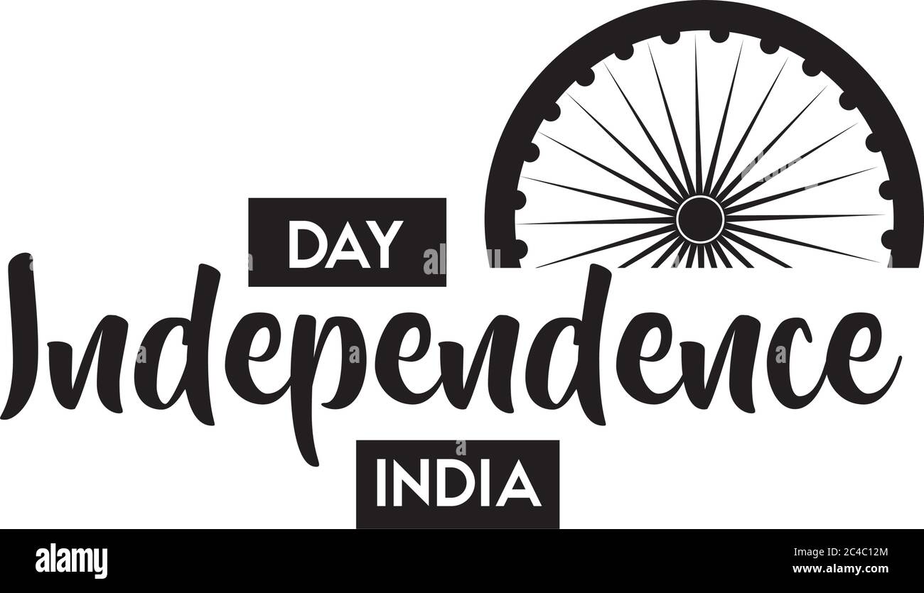 indien Unabhängigkeit Tag Feier mit ashoka Chakra Silhouette Stil Vektor Illustration Design Stock Vektor