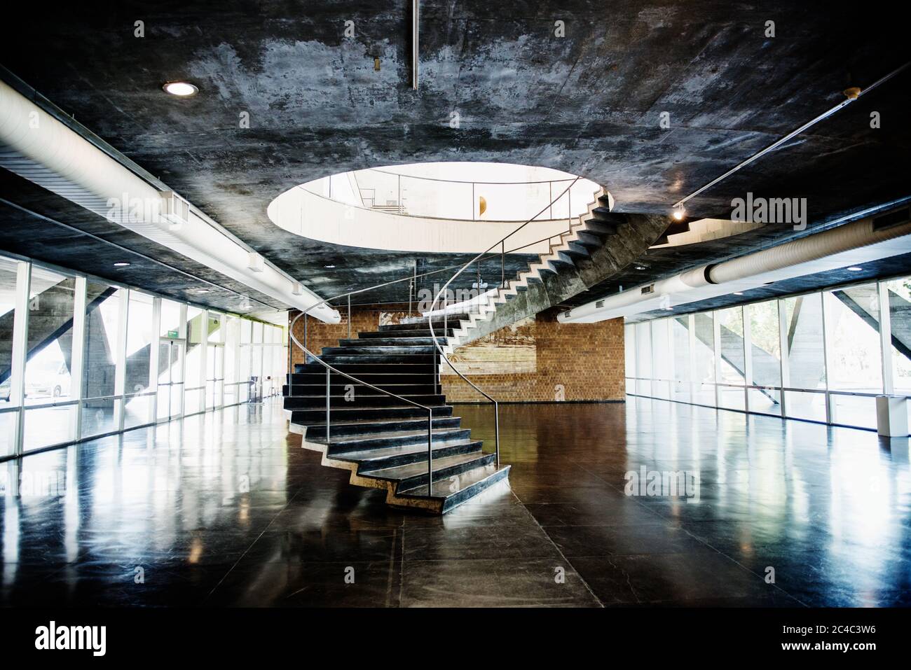 Museum für Moderne Kunst Interieur in Rio de Janeiro, Brasilien Stockfoto