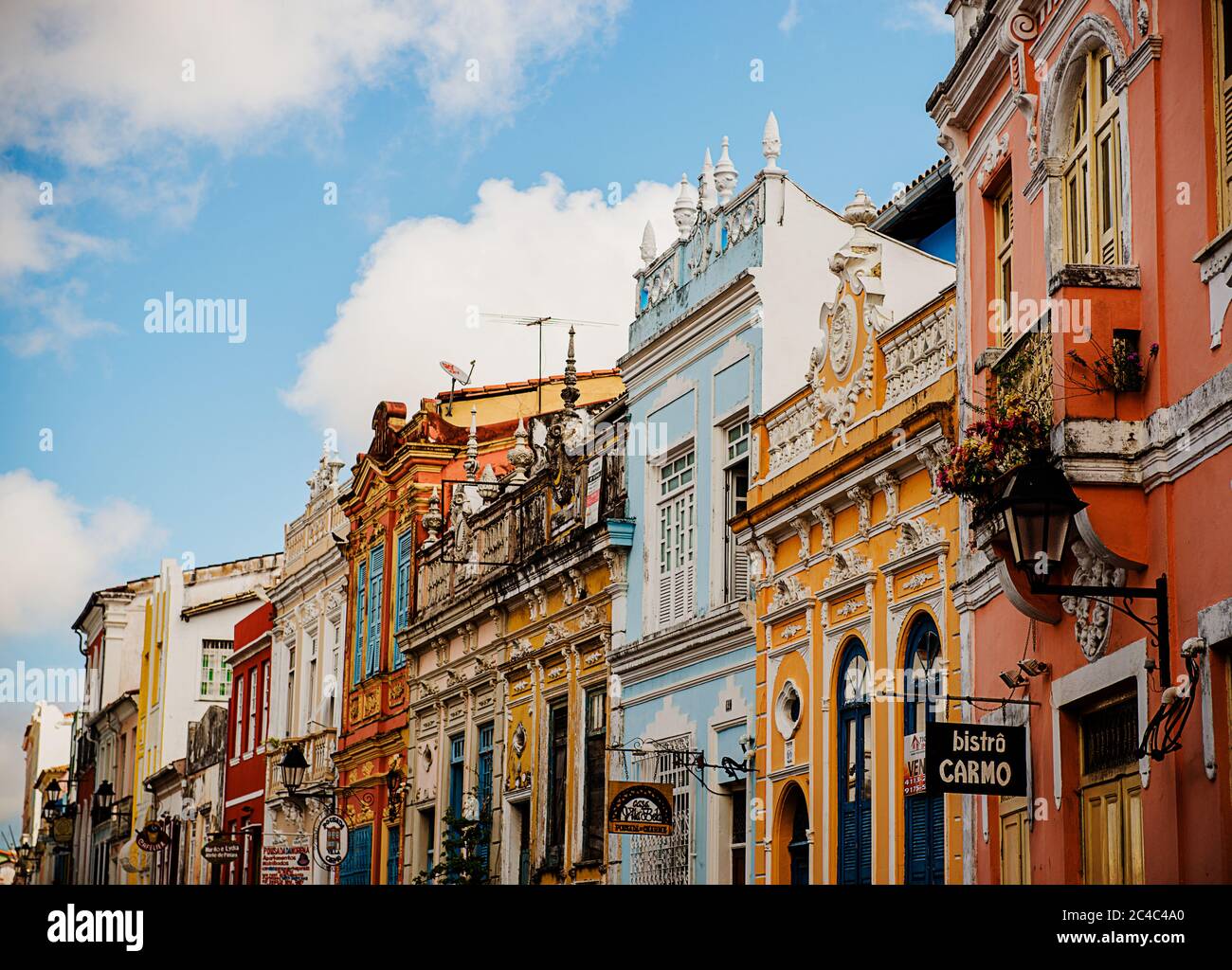 Spanische Kolonialarchitektur von Salvador, Brasilien, Südamerika Stockfoto