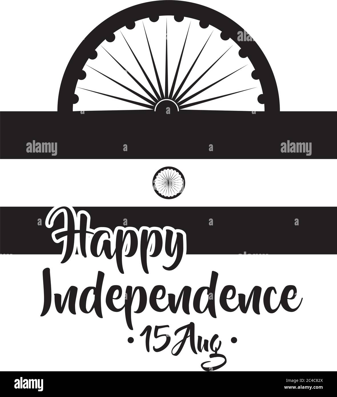 indien Unabhängigkeit Tag Feier mit Flagge Silhouette Stil Vektor Illustration Design Stock Vektor