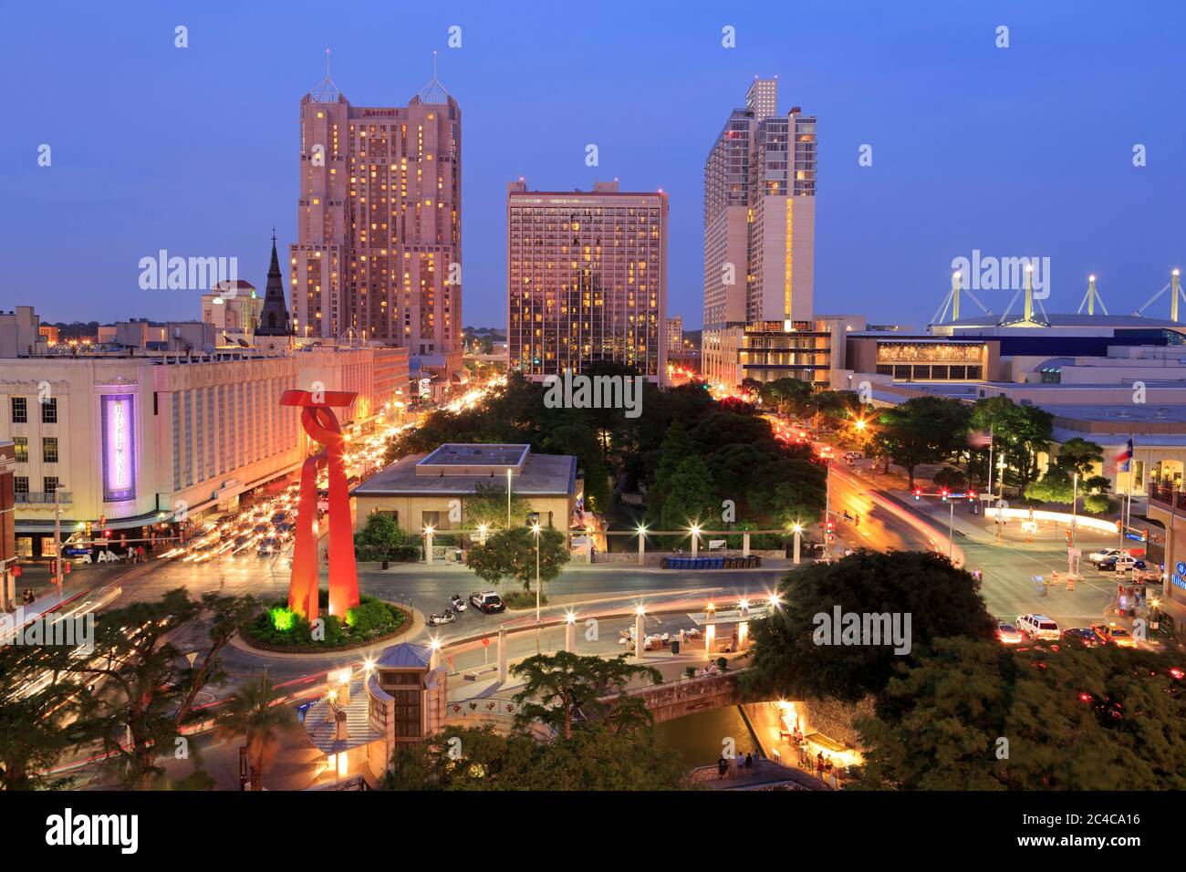 Skyline der Innenstadt, San Antonio, Texas, USA Stockfoto
