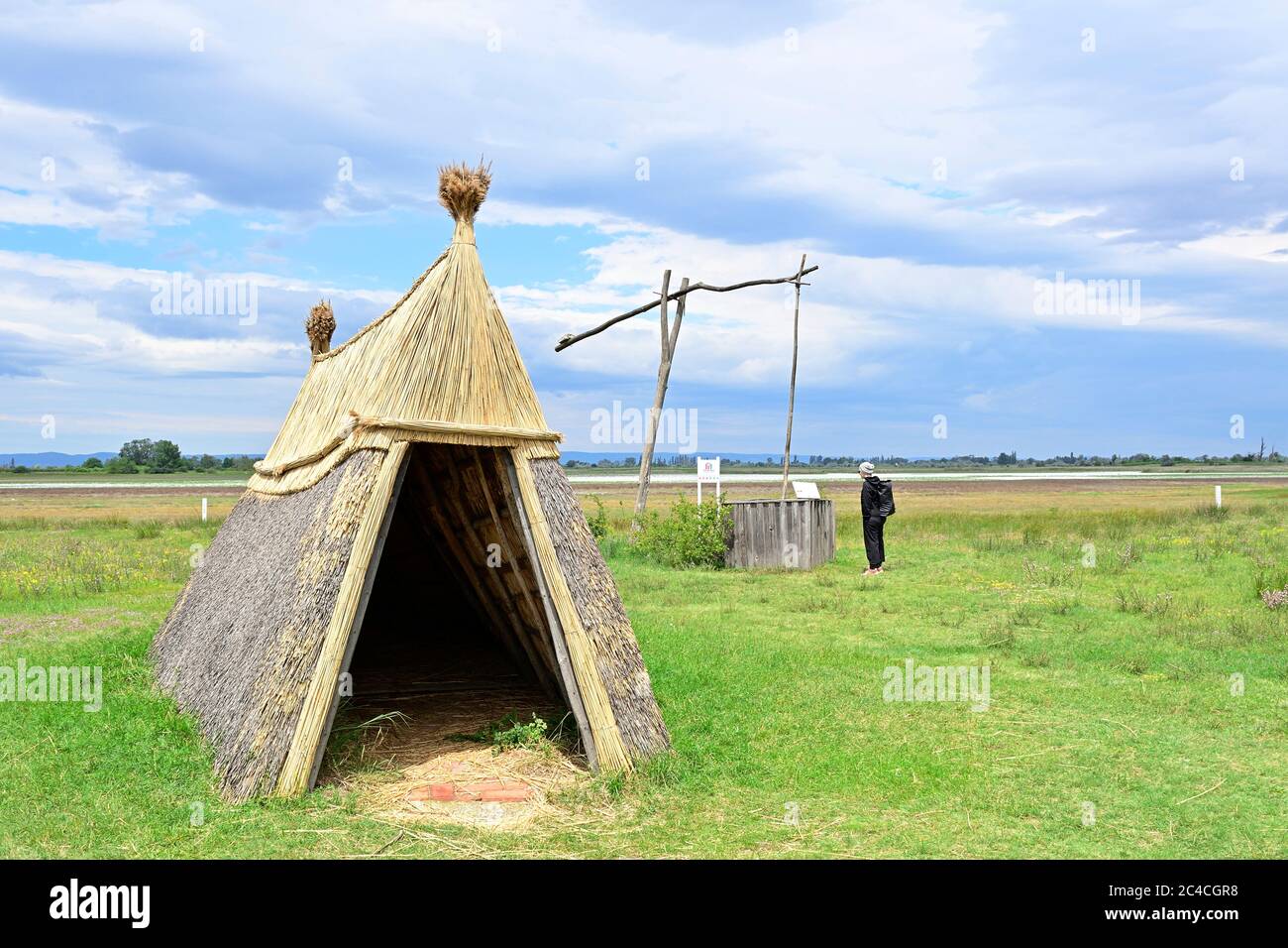 Illmitz, Burgenland, Österreich. UNESCO-Weltkulturerbe, Neusiedler See (Neusiedlersee) Kulturlandschaft. Stockfoto