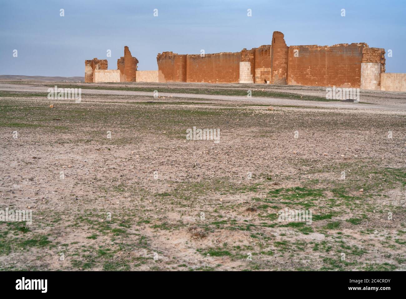 Qasr al-Heer al-Sharqi, Palast von Umayyad Kalif Hisham ibn Abd al-Malik, 743, Syrien Stockfoto