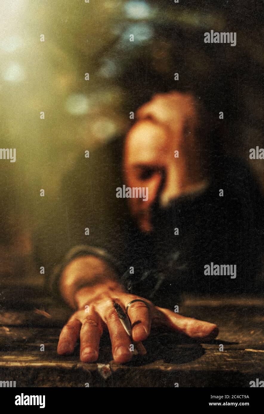 Depressiver Zustand, trauriger Mann Stockfoto