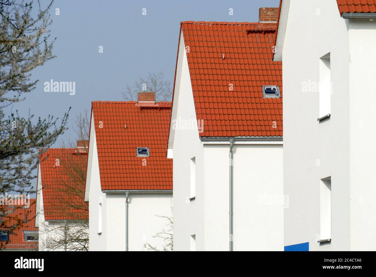 Moderne, monotone Wohngebäude, Bremen, Deutschland Stockfoto