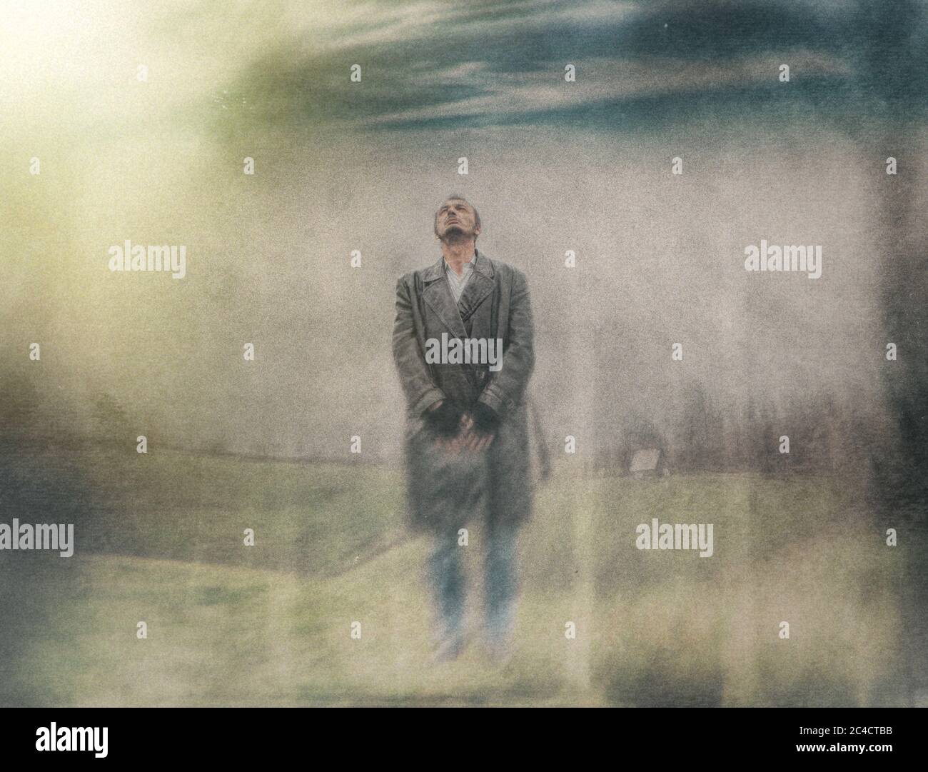 Depressiver Zustand, trauriger Mann Stockfoto