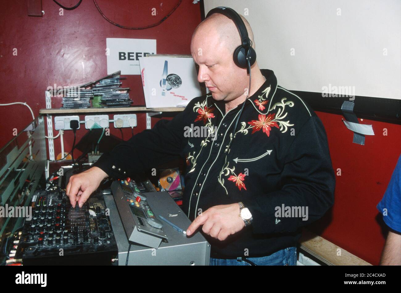 Frank Black DJing im Barfly Camden Town London 21. Juni 2003, England, Vereinigtes Königreich. Stockfoto