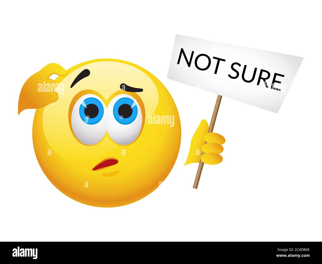 Gelbe Emoticons und Emojis. Vektorgrafik in realistischer Nahaufnahme Stock Vektor
