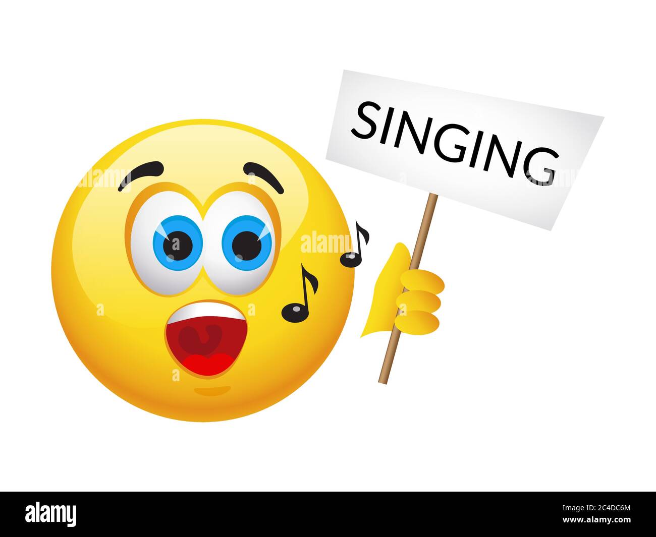 Gelbe Emoticons und Emojis. Vektorgrafik in realistischer Nahaufnahme Stock Vektor