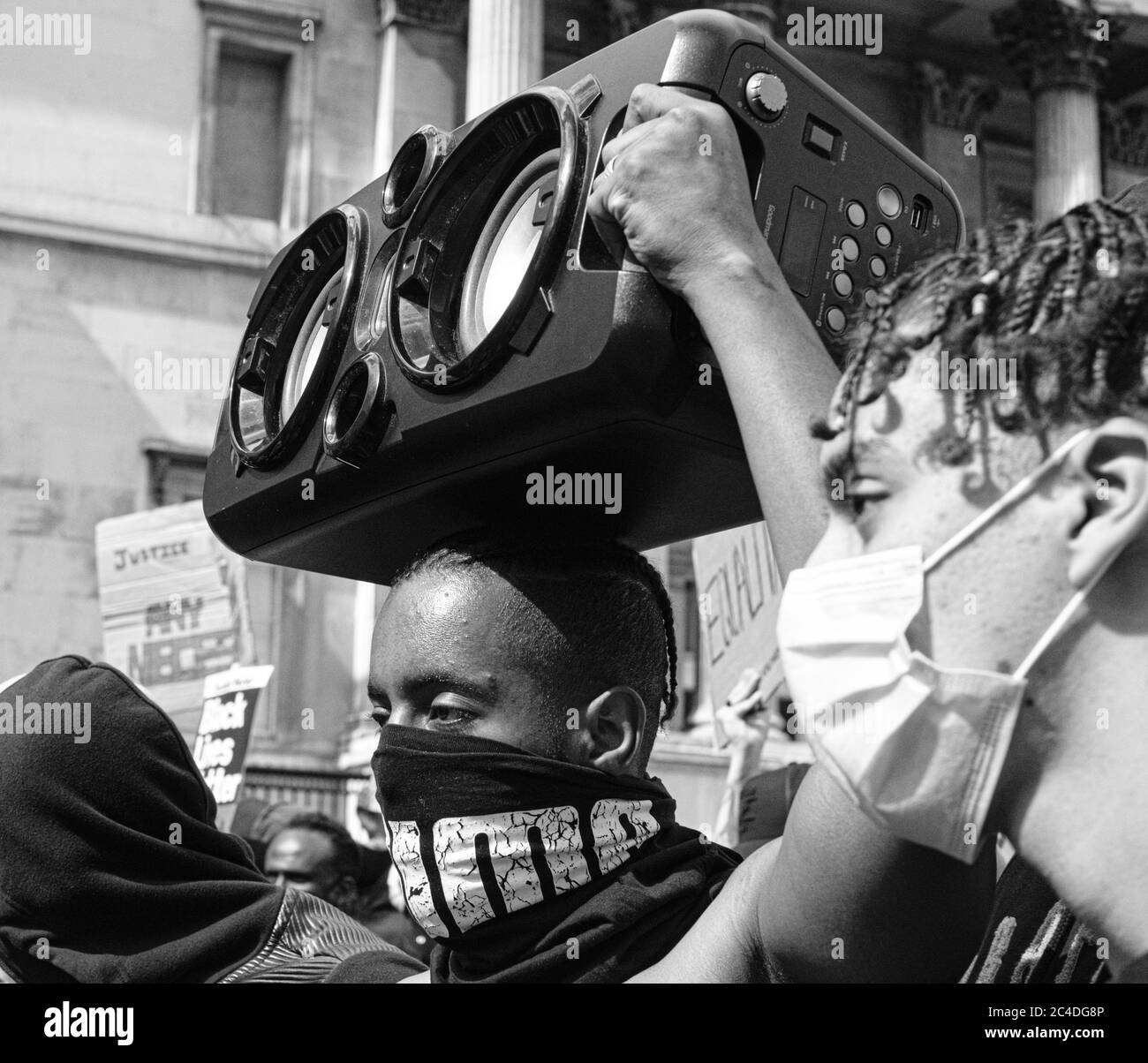 Protest Der Schwarzen Menschenleben In Westminster, Juni 2020 Stockfoto