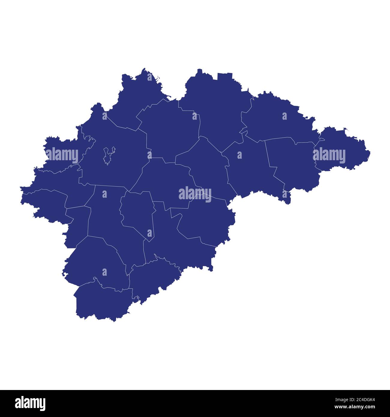 Hohe Qualität Karte von Novgorod Oblast Kaliningrad ist eine russische Region mit den Grenzen der Kreise Stock Vektor